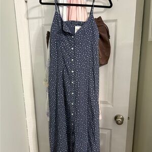 Brandy Melville Blue Floral Midi Dress